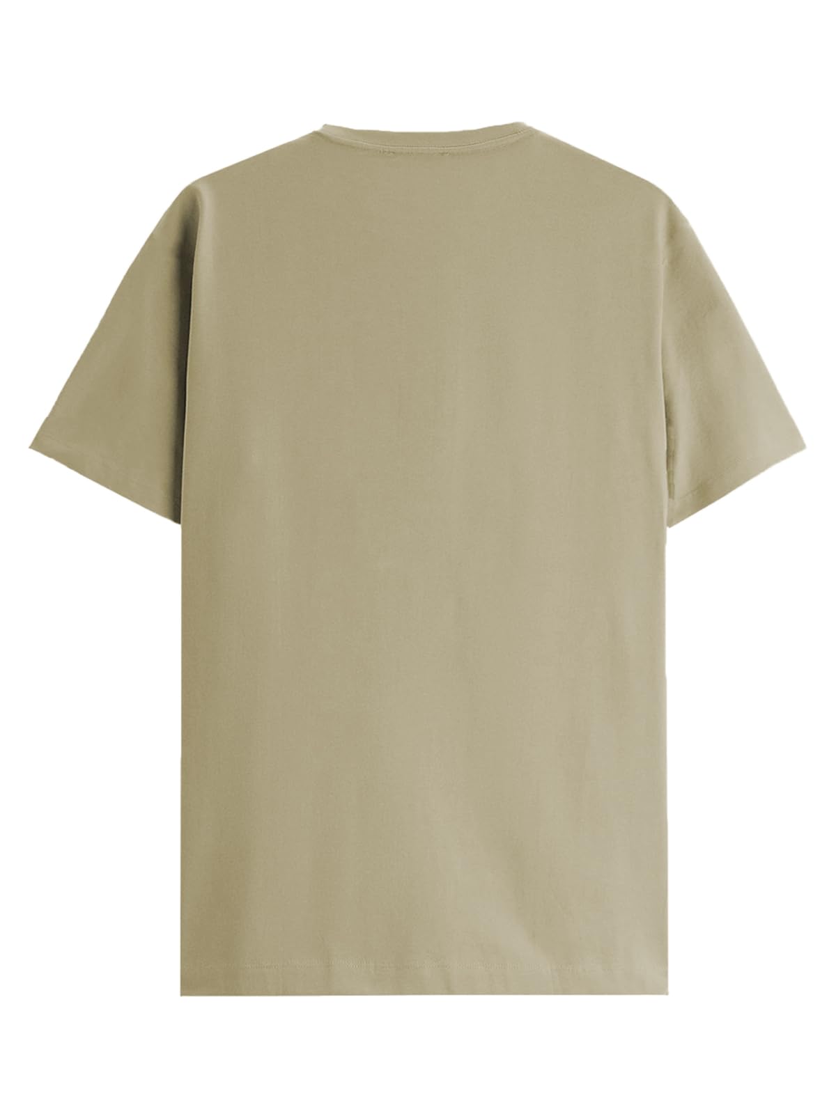 ADRO Mens Solid Regular Fit T-Shirt (RN24-BUL-BE_Beige