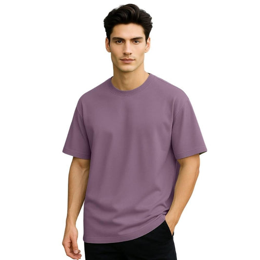 Nobero MenS Oversized Fit T-Shirt (1M-Twts-R0039_Grape Nectar