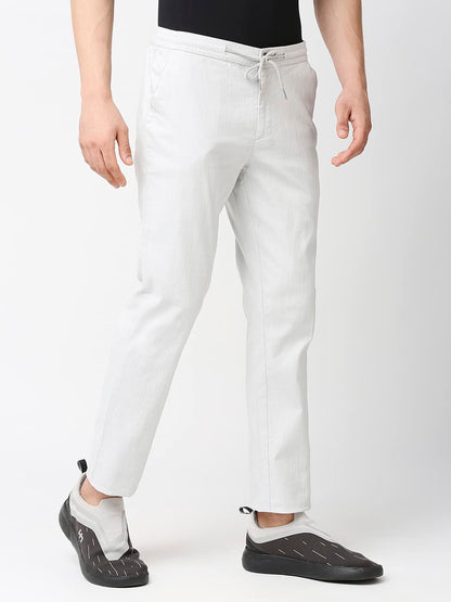 Thomas Scott Mens | Comfort | Slim Fit | Mid-Rise | Drawstring Closure | Solid | 4 Pockets | Woven | Chinos | Trouser (CCBT07_G
