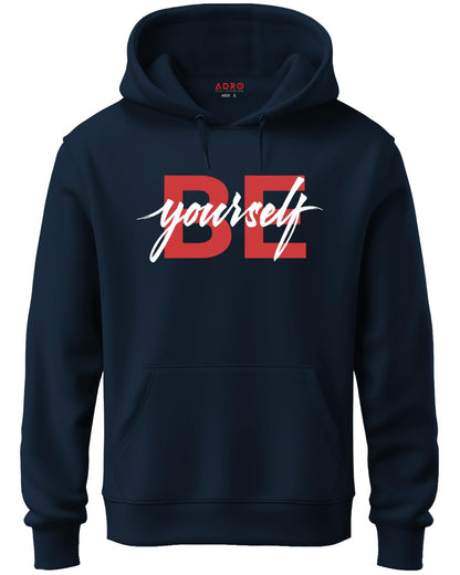 Adro Men'S Cotton Neck Hooded Sweatshirt (H20-M-Byo-Nb_Navy_Xl)
