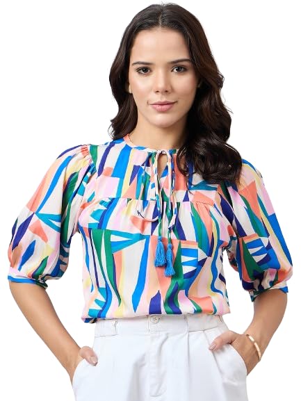 Style Quotient Women Printed Tie-up Top