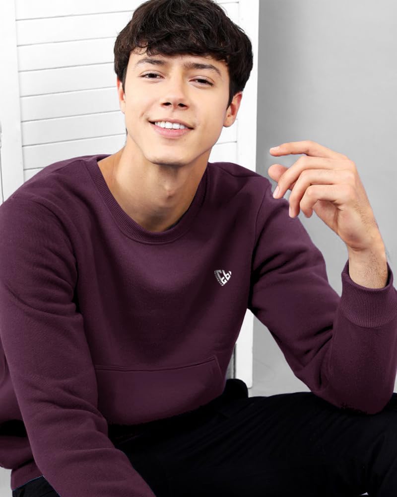 Noble Monk MenS Regular Fit Sweatshirts | Round Neck | Long Sleeve Sweatshirts For Men