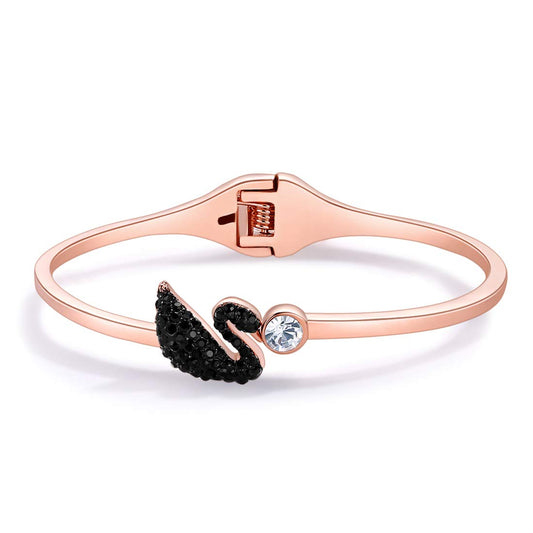 Jewels Galaxy Stylish Rose Gold Plated Bracelet Jewellery for Women (SMNJG-BNNG-3241)