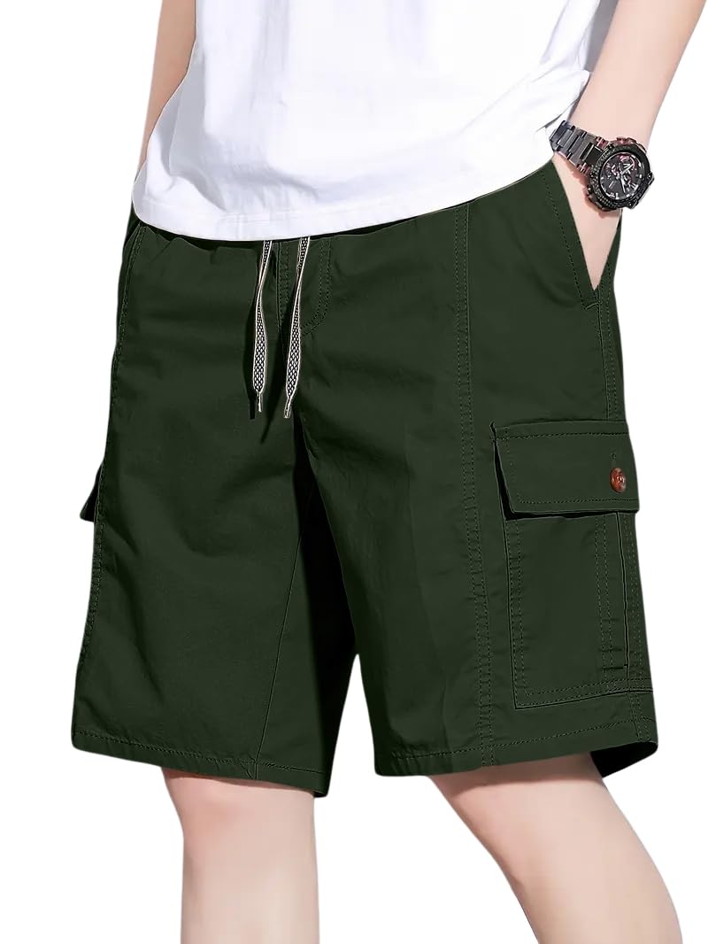 Greciilooks MenS Casual Shorts (Gl-M.Short-Sh339_Green