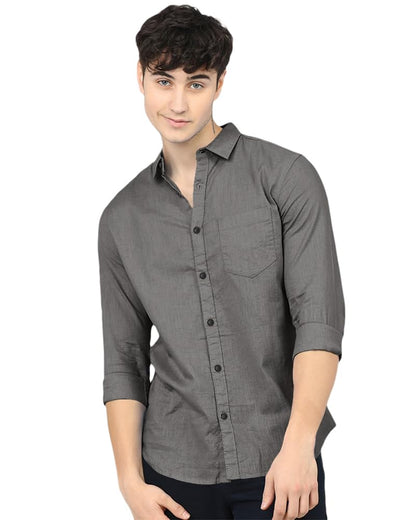 Eyebogler MenS Casual Solid Shirt