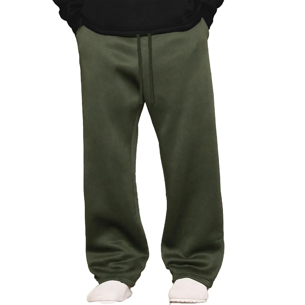Nobero MenS Straight Sweatpants (1M-Bwjg-R0174-Nb_Olive Green