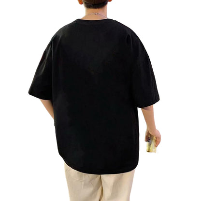 Thalasi Gen Z One Piece Oversized T-Shirts For Men: Black, Round Neck, Baggy Loose Fit & 100% Cotton - Latest Anime Tshirts For