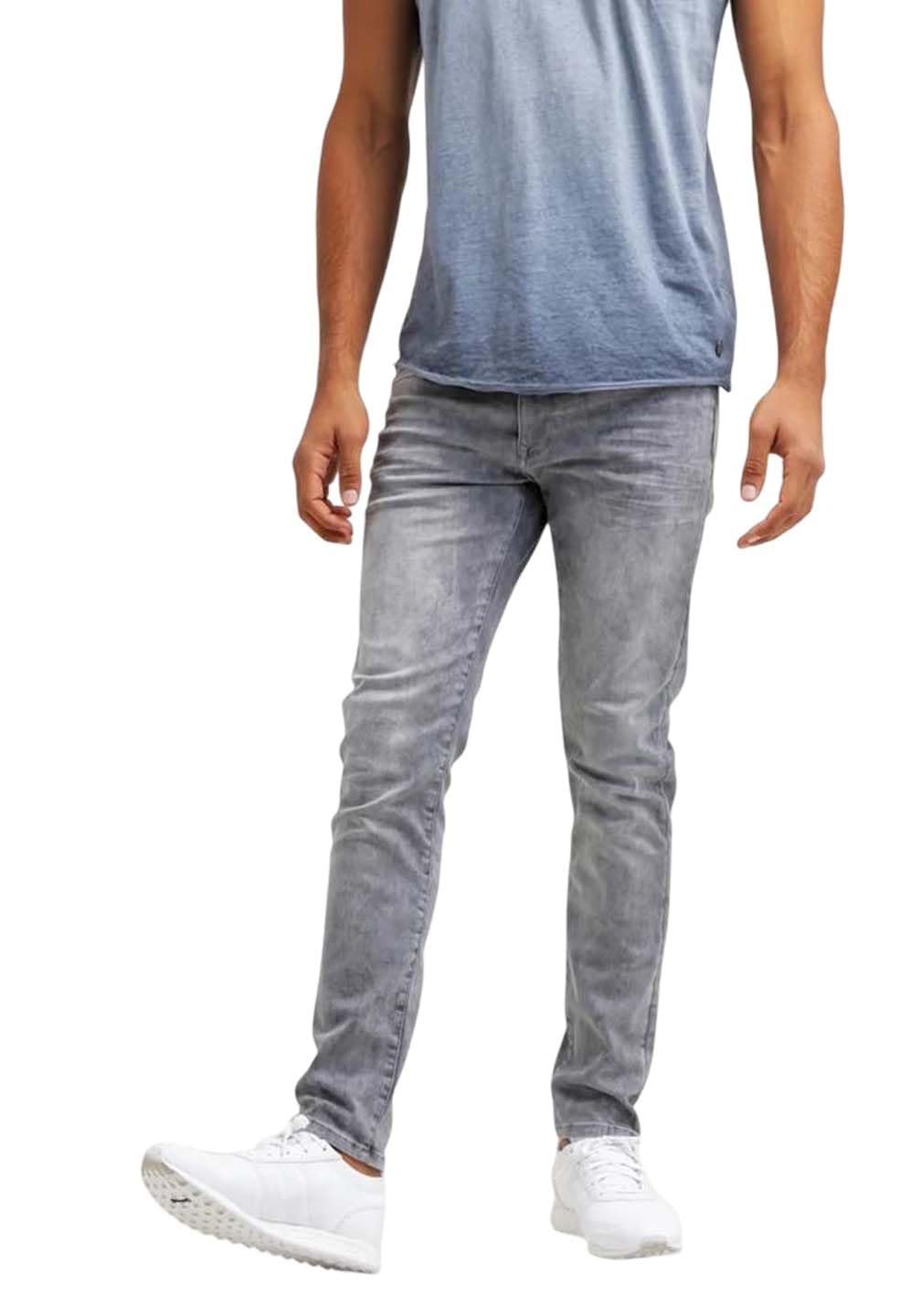 Kotty MenS Solid Mid Rise Comfortable And Strechable Stylish Jeans(Grey,30)