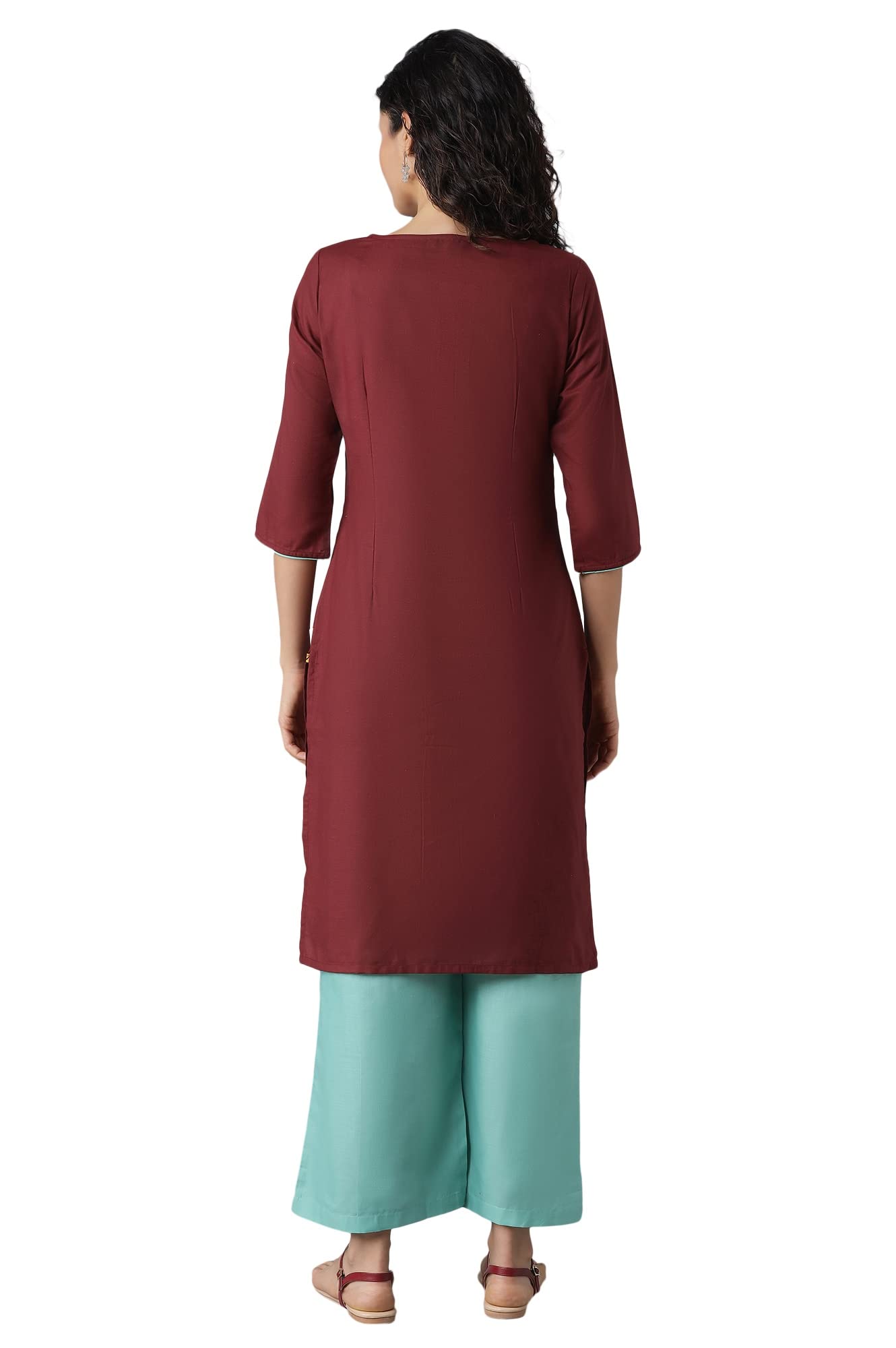 Aurelia womens Cotton Blend Regular Kurta & Palazzo