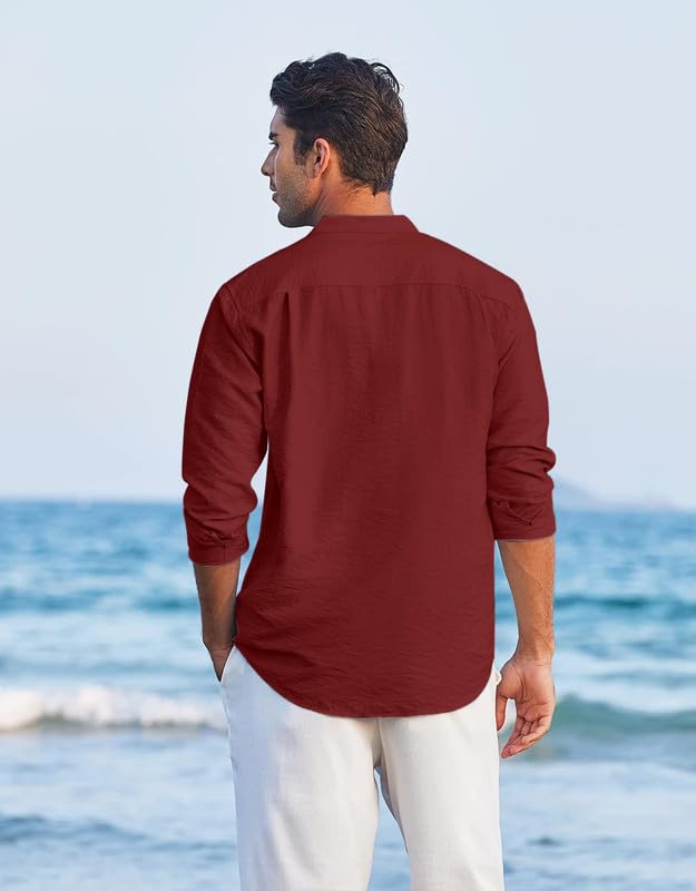 ROYALSCOUT Mens Button Down Cotton Casual Shirt Offering Wrinkle-Free Elegance Perfect for Workdays, Weekend Gatherings, or Tra
