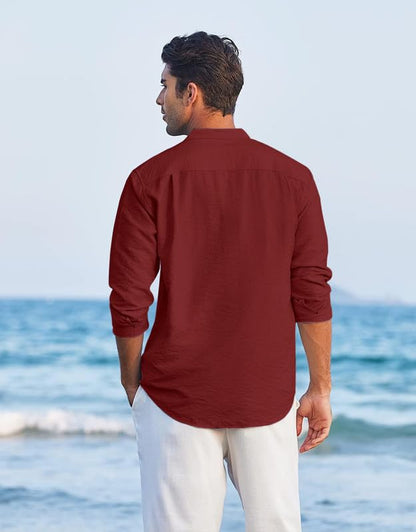ROYALSCOUT Mens Button Down Cotton Casual Shirt Offering Wrinkle-Free Elegance Perfect for Workdays, Weekend Gatherings, or Tra