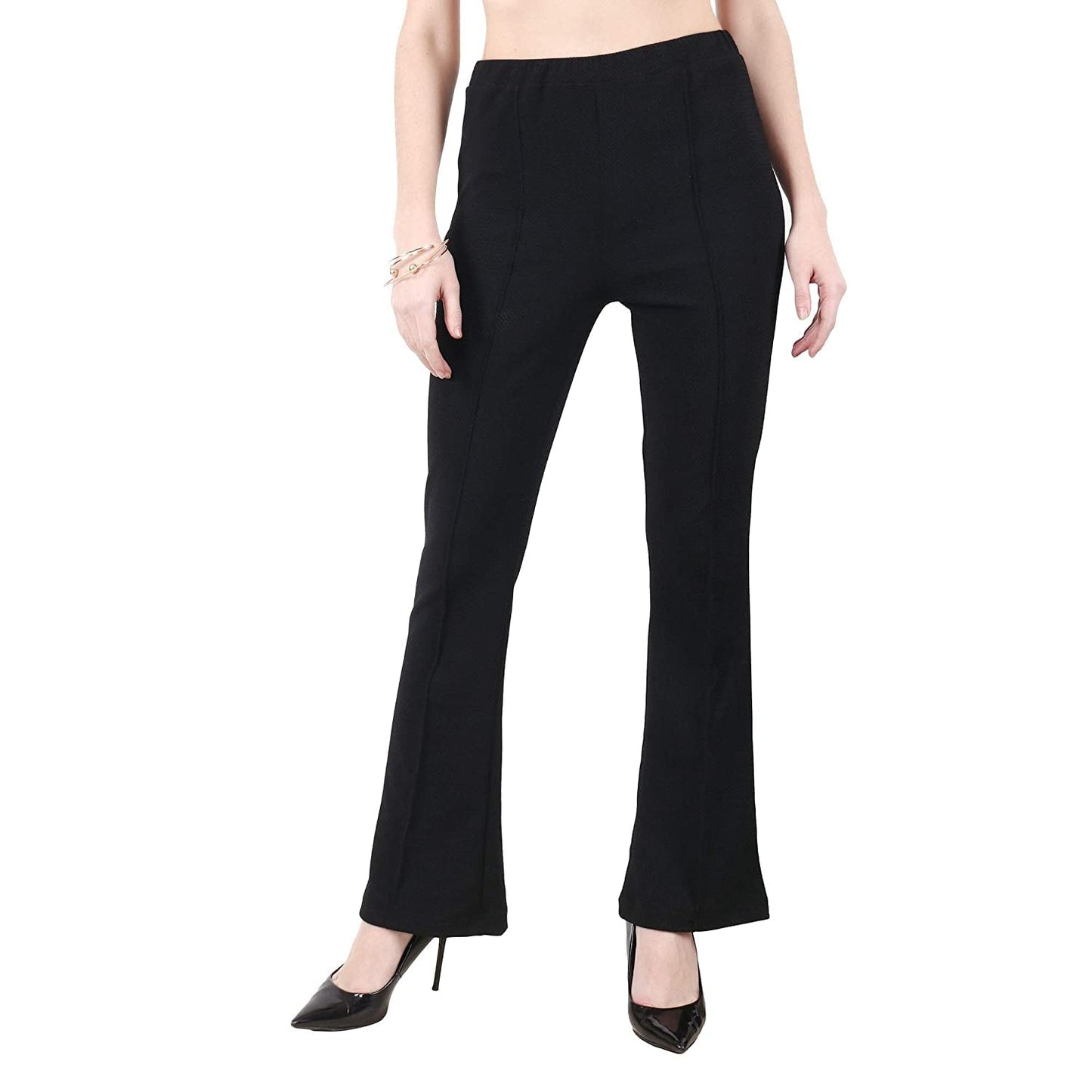 OM SAI LATEST CREATION Womens Yoga Dress Pants Stretchy Work Slacks Business Casual Office Straight Leg/Bootcut Elastic Waist w