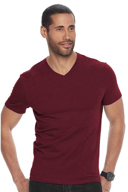 ADRO Men's V Neck Combo Plain Cotton T-Shirts_VCM2-PLN-MR-SK