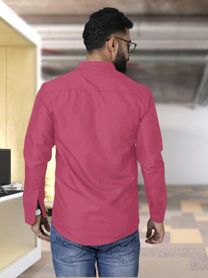Tee Projekt Shirt for Men Cotton Spread Collar Button Down Long Sleeve Shirt Home, Regular, Home (Pack of 1)