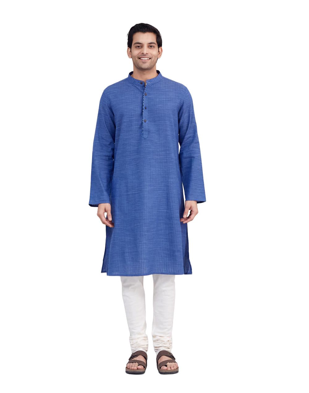 Fabindia Blue Cotton Long Kurta