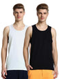 Veirdo Mens 100% Cotton Scoop Neck Regular Fit Solid Core Sleeveless Vest
