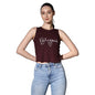 Leriya Fashion Tops For Women | Ribbed Blessed Printed Western Sleeveless Regular Fit Tank Crop Tops For Girls | Casual | Colleg