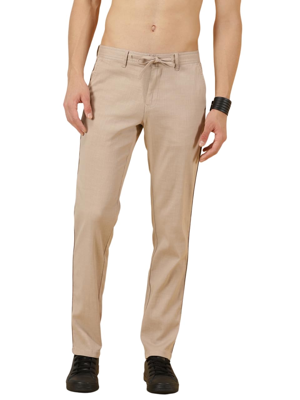Thomas Scott Mens Regular Casual Pants (TSB018_Khaki