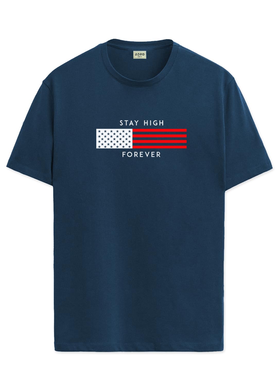 ADRO Mens Flag Printed Cotton T-Shirt_RN24-L2-FLAG-SB