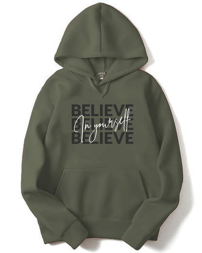 ADRO Believe in Your Self Printed Hoodie/Sweatshirt for Men