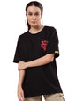 Rigo Terry Printed Oversized T-Shirt for Women | Drop Shoulder, Half Sleeves T-Shirt for Women | Oversized Baggy Fit T-Shirt for