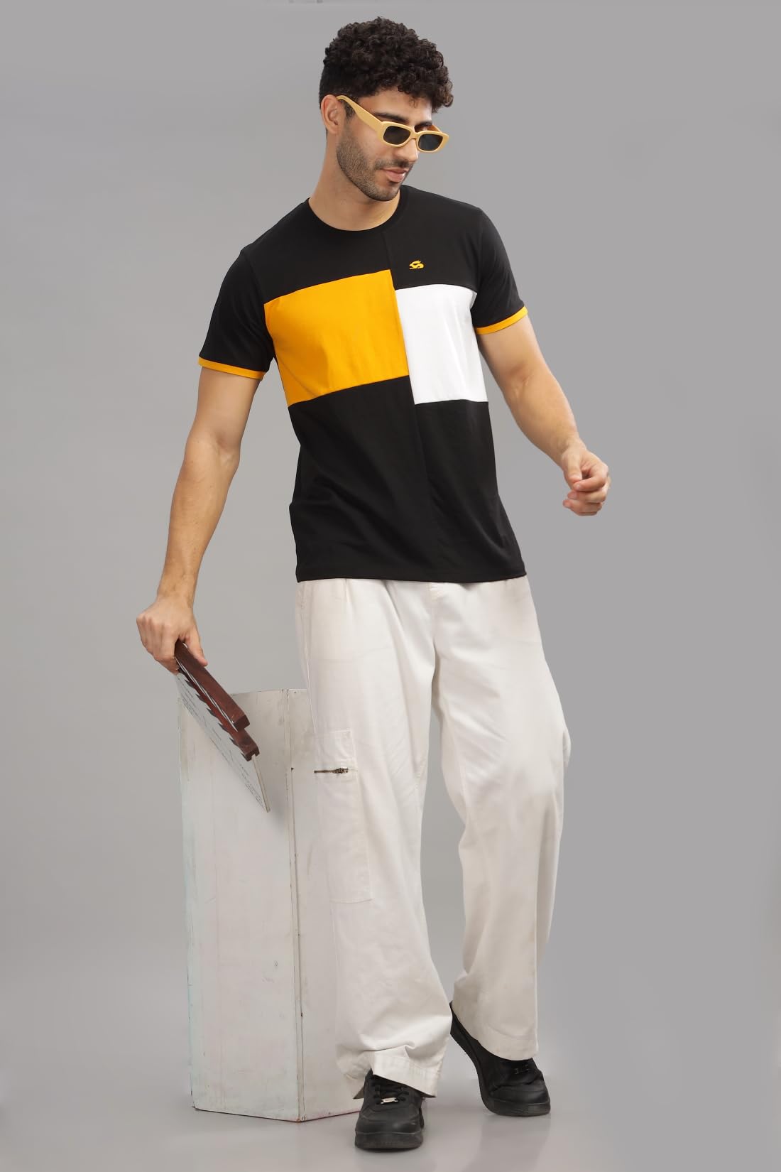ADRO Tshirt for MenMulti Color T-Shirt for MenCotton T-ShirtMens TshirtRN8-24-BLMUWH
