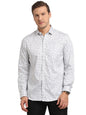 Turtle Men 100% Cotton Grey Prints Slim Fit Formal Shirt