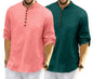 Royalscout MenS Cotton Polyester Blend Solid Regular Fit Full Sleeve Short Kurta | Ethnic, Lightweight Summer Kurta For Daily &