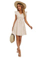 Greciilooks Western Dress For Women| Striped Pattern Dress| Button Ruffle Sleeve Western Dress| Dress For Girls| Summer Wear Dre