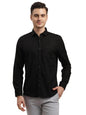 Turtle Men Black Slim Fit Solid Pure Cotton Casual Shirt