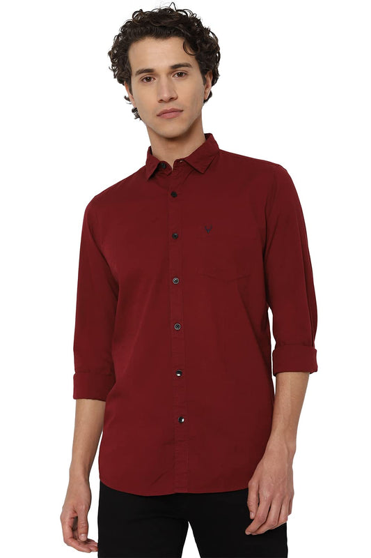 Allen Solly Men Slim Fit Solid Shirt