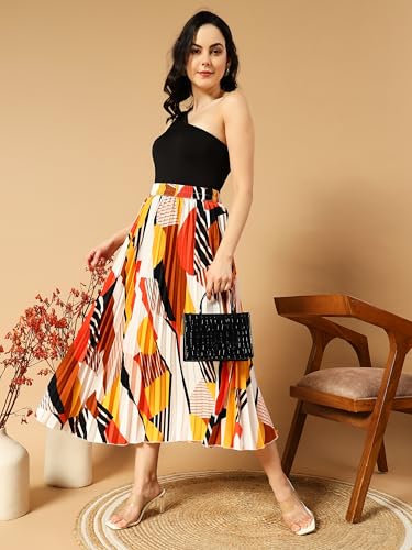 Kzully Crepe Western Skirt White