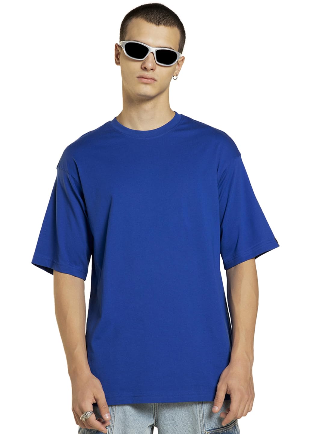 Bewakoof X Streetwear MenS Blue Oversized T-Shirt