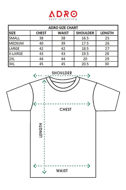 ADRO You Decide Mens Printed T-Shirts (RNR-M-DEC-BL_Black)