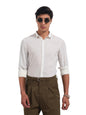 The Indian Garage Co Mens Slim Fit Solid Cutaway Collar Full Sleeves Party Shirt