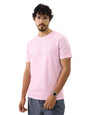 The Souled Store Dusty Pink Men and Boys Short Sleeve Round Neck Regular Fit Solid Supima Cotton T-Shirts