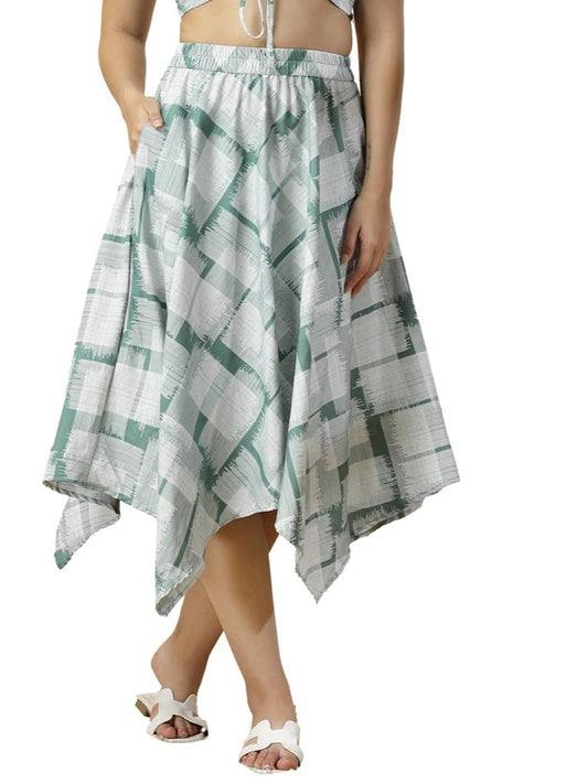 OOMPH! Long Skirts for Women Green - msk190