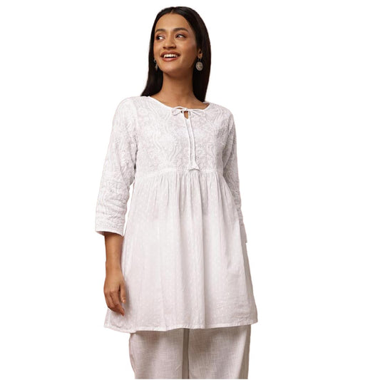 Fabindia Women's Embroidered Regular Tunic