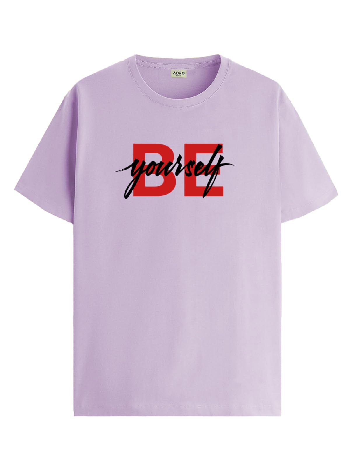 ADRO Mens Solid Regular Fit T-Shirt (RN24-BYO-PU_Purple