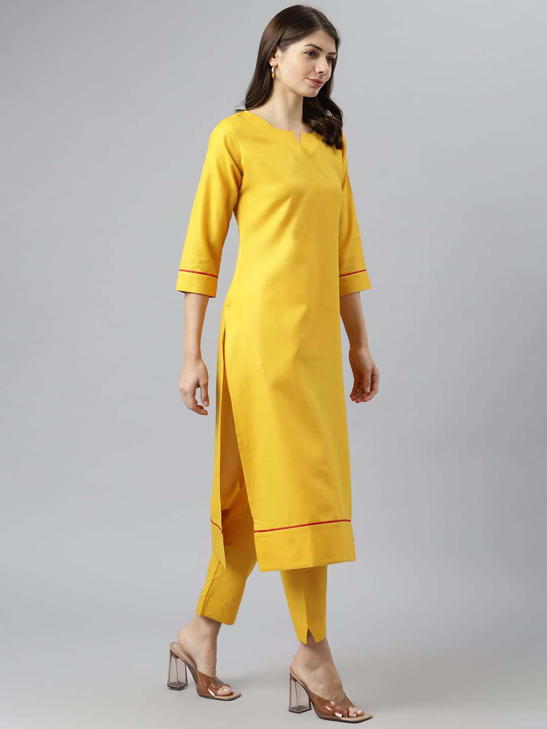 ANNI DESIGNER Women's Polycotton Straight Kurta with Pant & Dupatta (Nilesh_NEW01)