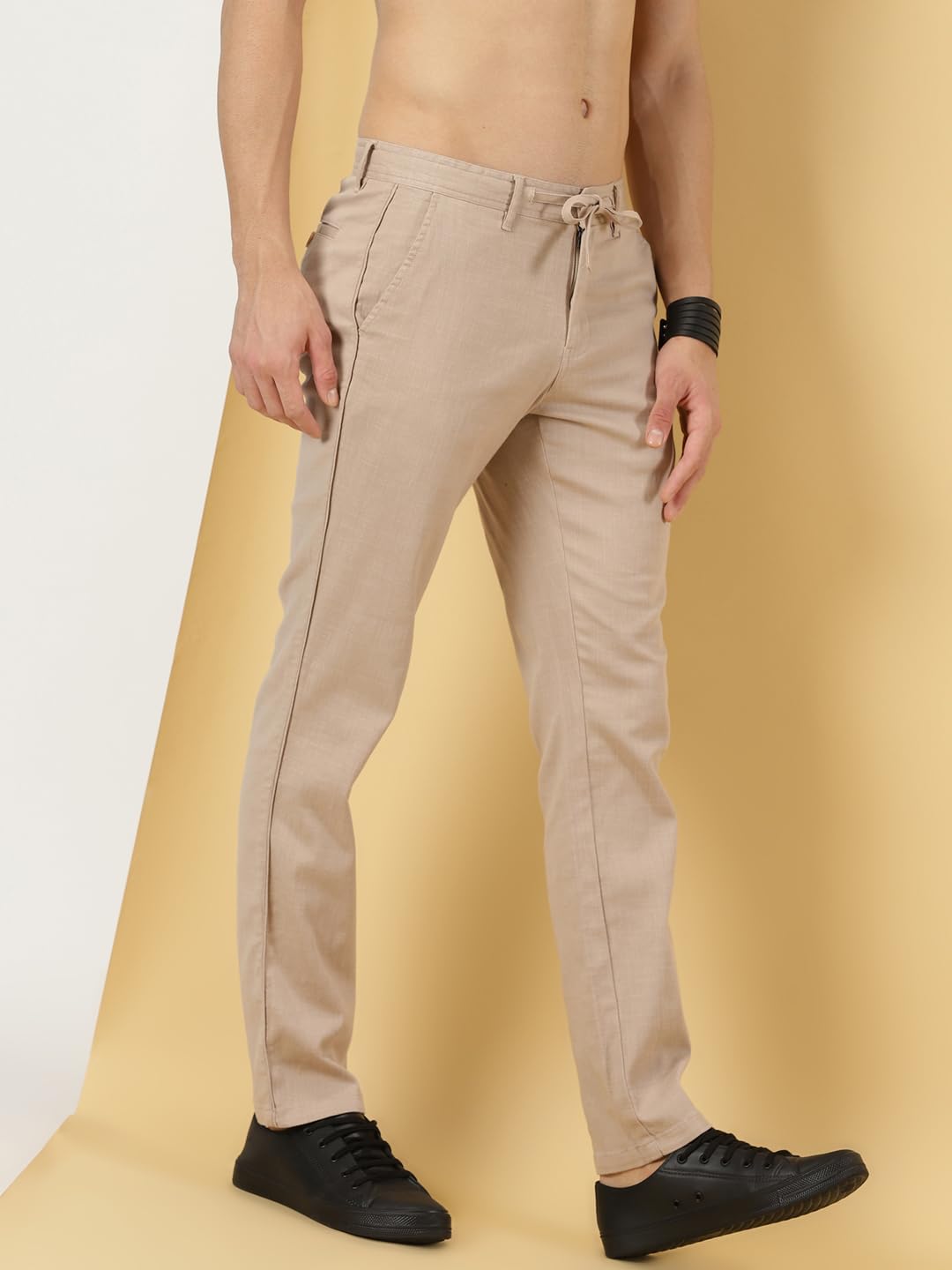 Thomas Scott Mens Regular Casual Pants (TSB018_Khaki