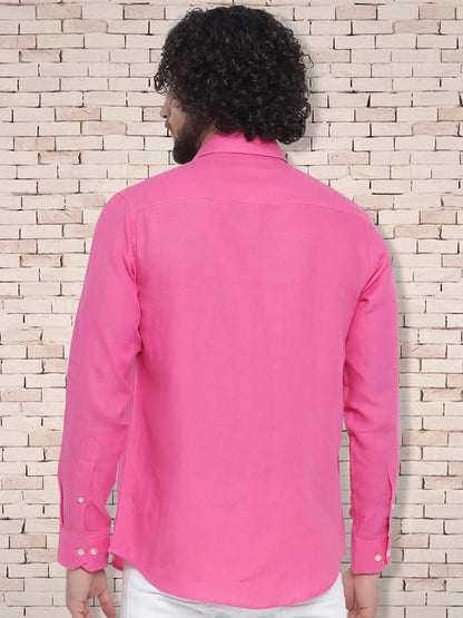 Tee Projekt Cotton Spread Collar Long Sleeve Shirt for Men Formal Shirt Casual Men Shirt