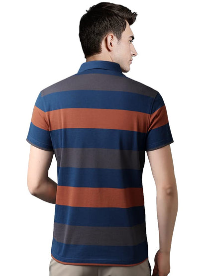 Eyebogler Mens Colorblocked Polo T-Shirt