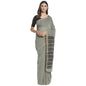 Fabindia Women Cotton Silk Jaal Sari Grey_Freesize