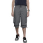 The Indian Garage Co Men Relaxed Fit Solid Mid-Rise Cargo Bermuda Shorts Ash Grey