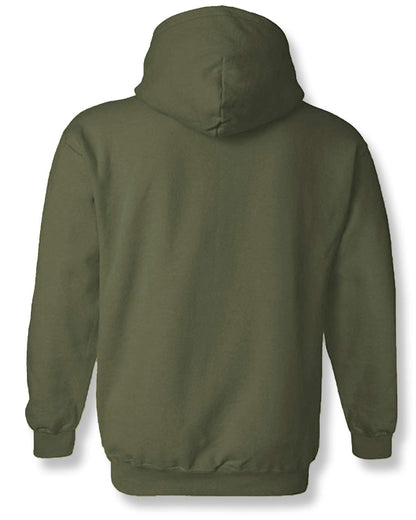 ADRO Men's Cotton Neck Hooded Sweatshirt (H20-M-EGN-OL_Olive)
