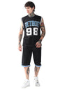 Hubberholme Men Printed Longline Oversized Mid-Rise Round Neck Sleeveless Co-Ord