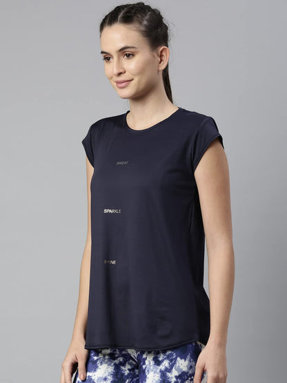 Enamor Athleisure Womens Cotton Light Weight Quick Dry 4 Way Stretch Antimicrobial Relaxed Fit Short Sleeve Crew Neck Active Lo