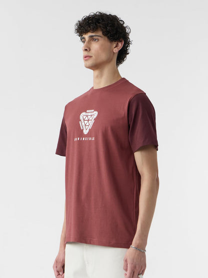 The Souled Store Iron Man: Arc Reactor Men and Boys Short Sleeves Round Neck Brown Graphic Printed Regular Fit Cotton T-Shirts