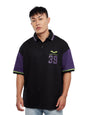 The Souled Store Official Batman: 39 Mens and Boys Oversized fit Graphic Half Sleeve Cotton Black Color Oversized Polos